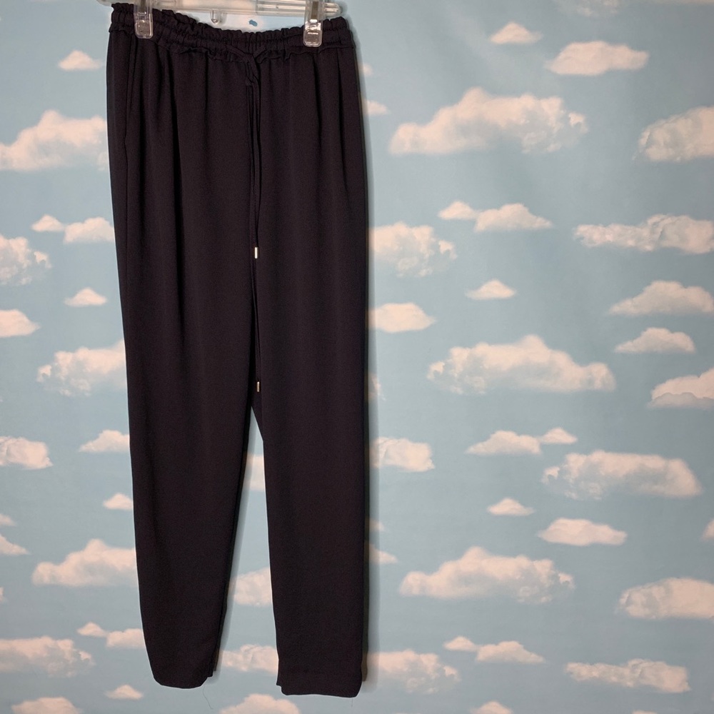 Zara Basic- Navy Blue Drawstring Pants Size Xsmall - image 1